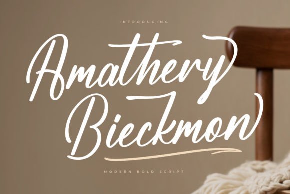 Amathery Bieckmon: Elegant Script Font