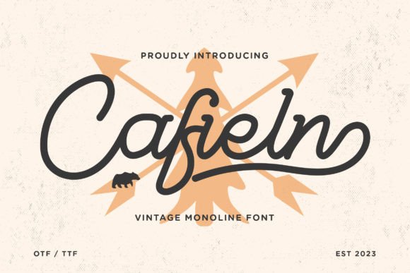Cafieln: A Vintage Monoline Font